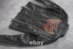 Veste en cuir noir à ailes Harley Davidson Women's Juneau Bar&Shield S 98019-12VW