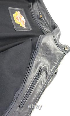 Veste en cuir noir pour homme Harley Davidson 3XL classique avec doublure bar shield vtg