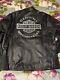 Veste En Cuir Noire Road Warrior Pour Homme Harley Davidson L 98138-09vm Guc