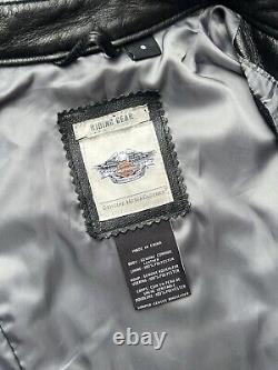 Veste en cuir pour femme Harley Davidson/Ailes/Bar & Bouclier/Valkyrie/Strass/