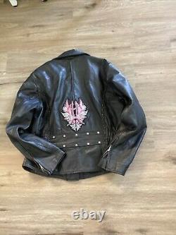 Veste en cuir pour femmes Harley Davidson Bar And Shield taille XL