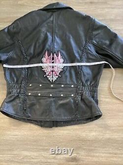 Veste en cuir pour femmes Harley Davidson Bar And Shield taille XL