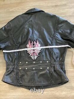 Veste en cuir pour femmes Harley Davidson Bar And Shield taille XL