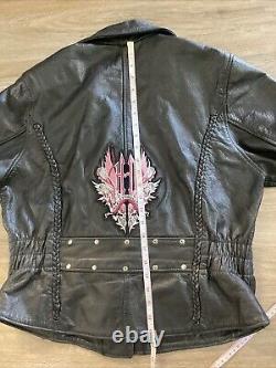 Veste en cuir pour femmes Harley Davidson Bar And Shield taille XL