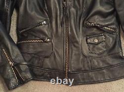 Veste en cuir tressé avec barre et bouclier pour femmes Harley Davidson Heritage 98064-13vw M