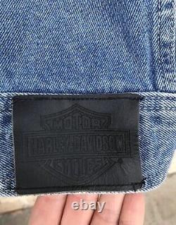 Veste en denim épais pour moto Harley Davidson avec logo Bar & Shield 99040-08VM LRG