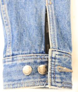 Veste en jean en coton bleu pour homme Harley Davidson 2XL avec bouton à l'emblème du bouclier de bar.
