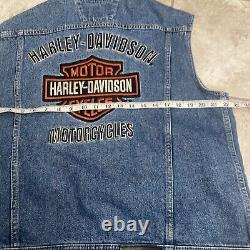 Veste en jean pour homme Harley-Davidson avec logo bar & shield brodé en taille large.