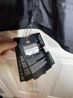 Veste en nylon Harley Davidson prête pour la conduite avec graphisme de bouclier en flammes, flammes, taille M.