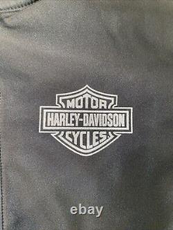 Veste en tissu soft shell noir tissé pour hommes Harley Davidson Bar & Shield taille XL NEUVE