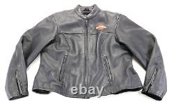 Veste femme Harley Davidson 1W XL en cuir noir avec logo classique Stock Bar Shield