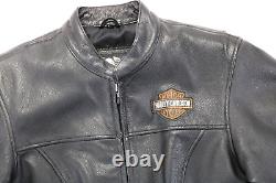 Veste femme Harley Davidson 1W XL en cuir noir avec logo classique Stock Bar Shield