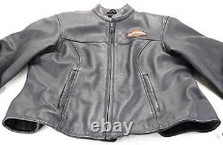 Veste femme Harley Davidson 1W XL en cuir noir avec logo classique Stock Bar Shield