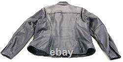 Veste femme Harley Davidson 1W XL en cuir noir avec logo classique Stock Bar Shield