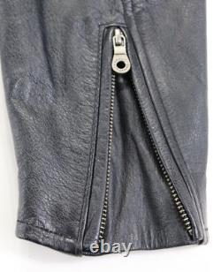 Veste femme Harley Davidson L en cuir noir avec poches Pathway, fermeture éclair bar shield vintage