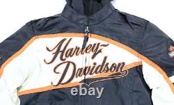 Veste fonctionnelle pour femmes Harley Davidson S noire avec capuche, poches pour armure, aérations et barre