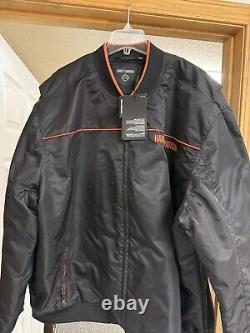 Veste noire Harley-Davidson pour homme Timeless Bar & Shield Taille 4X NWT