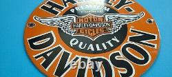 Vieille Harley Davidson Moto Porcelaine Essence Bike Bar Shield Ailes Panneau
