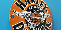 Vieille Harley Davidson Moto Porcelaine Gaz Bike Bar Shield Ailes Panneau