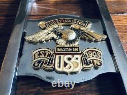 Vintage Harley Davidson Chrome Bar Shield Eagle Médaillon 1903