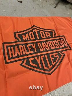Vintage Harley Davidson Flag Banner Bar And Shield 1960s Shirt Biker Chopper