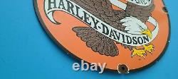Vintage Harley Davidson Moto Porcelaine 12 Bar À Gaz Bouclier Aigle Chauve Signe