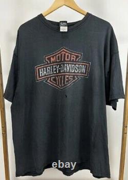 Vintage Harley-davidson Barre De Moto Shield Logo St. Paul T-shirt Taille 2xl 3xl