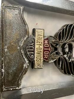 Vintage Harley-davidson Eagle Bar Et Shield Sissy Bar