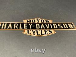 Vintage Harley-davidson Motorcycle 12 Die-cut Metal Bar & Shield Logo Signe Gaz