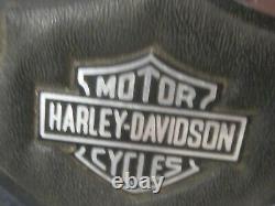 Vintage Oem'85 Harley Fxr Dossier Sissy Bar Barre Verticale Barre & Bouclier Emblème