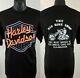 Vtg 80s Neon Harley Davidson Bar & Shield Signe T-shirt Big Bike Shop Ohio Xl Tee
