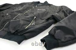 Vtg USA Harley Davidson Nylon Bomber Jacket XL Black Police #1 Eagle Bar Shield
