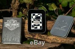 Zippo Harley Davidson Checkered Flag Autorité Européenne N ° 1 Bar Shield