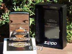 Zippo Lighter Harley Davidson Barre Dôme Et Emblème De Bouclier Levé # 24021