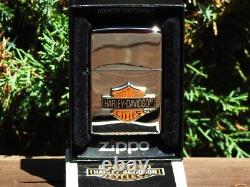Zippo Lighter Harley Davidson Barre Dôme Et Emblème De Bouclier Levé # 24021