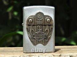 Zippo Lighter Harley Davidson Tank Surprise Bar Et Bouclier 205hd H325