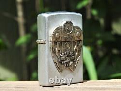 Zippo Lighter Harley Davidson Tank Surprise Bar Et Bouclier 205hd H325