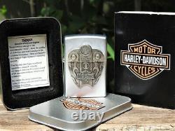 Zippo Lighter Harley Davidson Tank Surprise Bar Et Bouclier 205hd H325