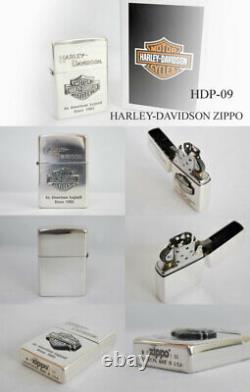 Zippo Oil Lighter Harley Davidson Hdp-09 Bar And Shield Logo Argent Japon Nouveau